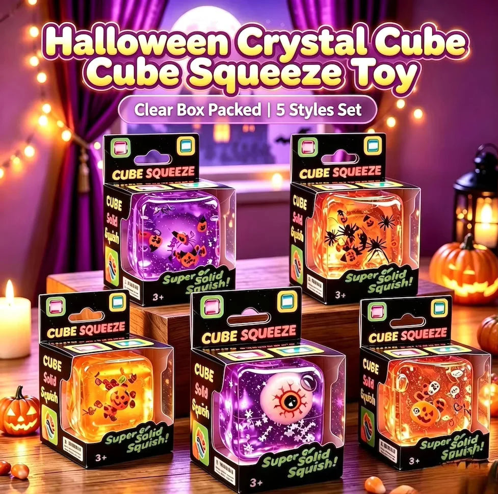 Glow-in-the-Dark Halloween Squishy Cubes