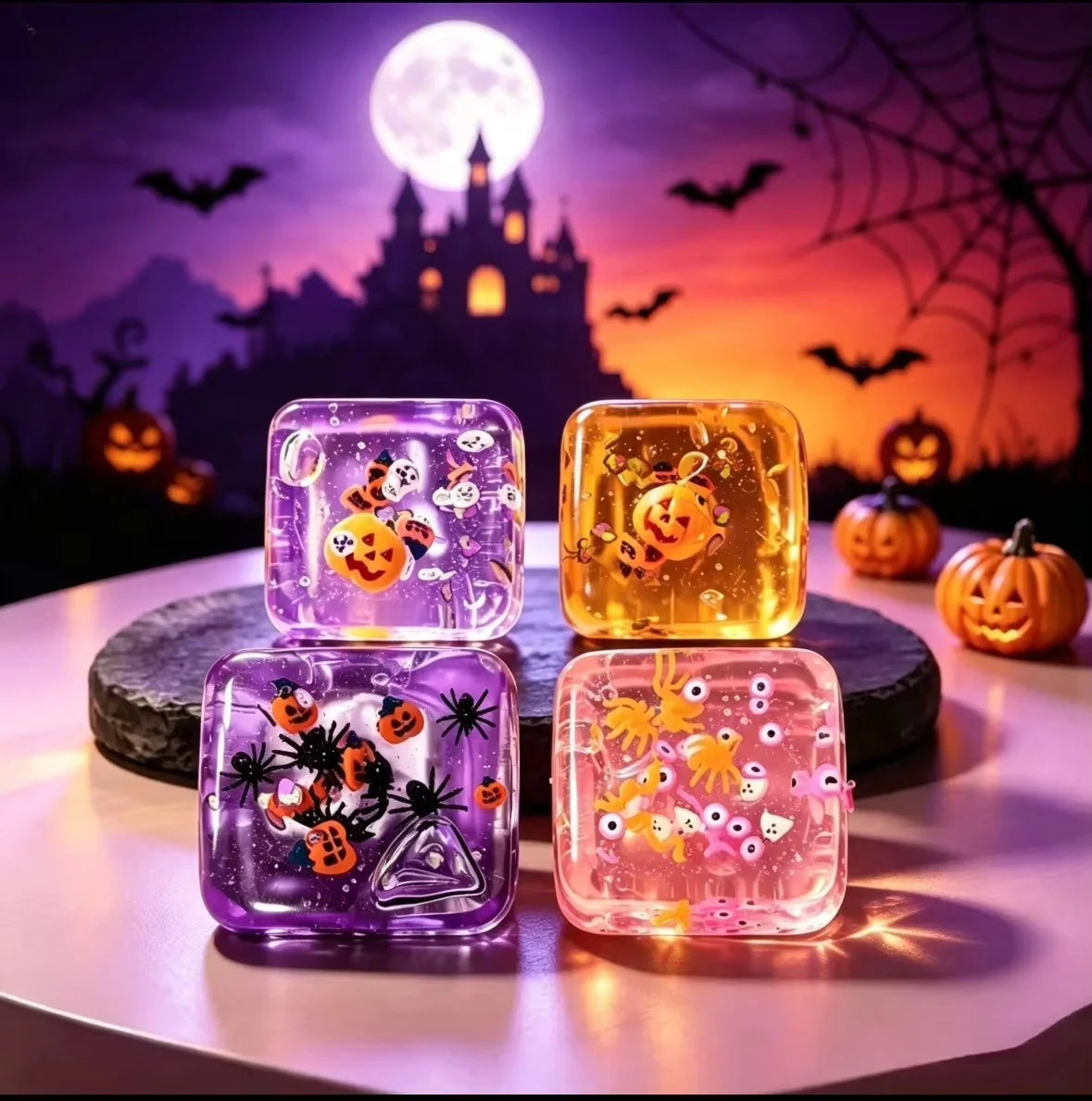 Glow-in-the-Dark Halloween Squishy Cubes - image 2